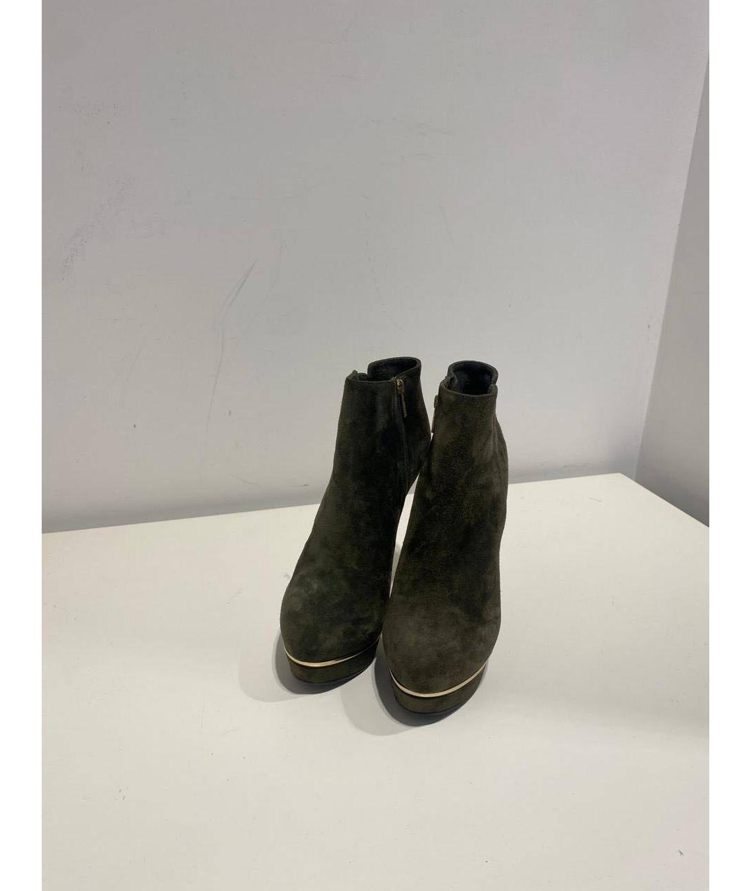 LE SILLA Хаки замшевые ботинки, фото 2