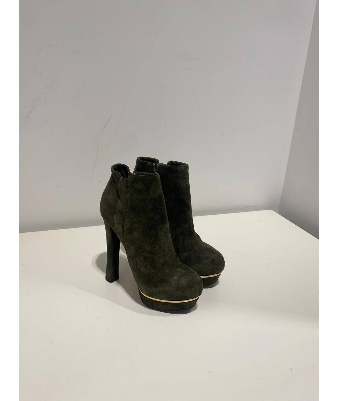 LE SILLA Хаки замшевые ботинки, фото 4