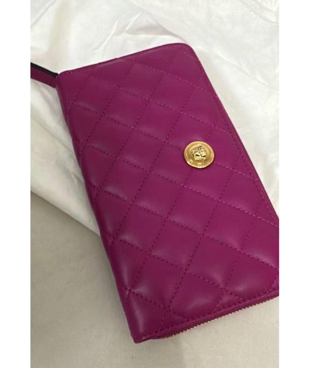VERSACE Фуксия кожаный кошелек, фото 2