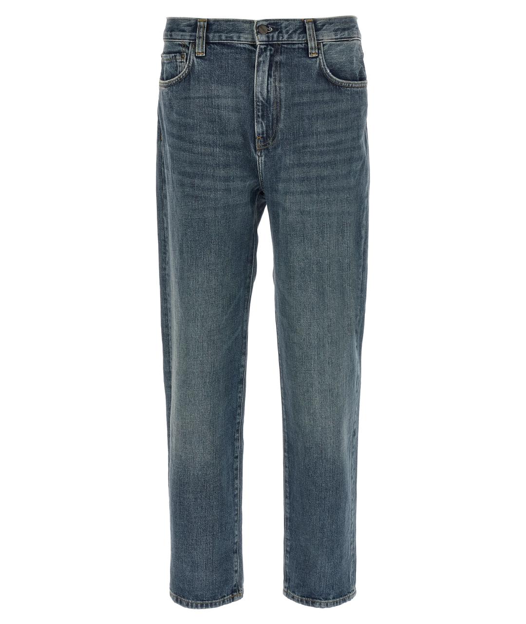 CARHARTT WIP Синие хлопковые прямые джинсы, фото 1