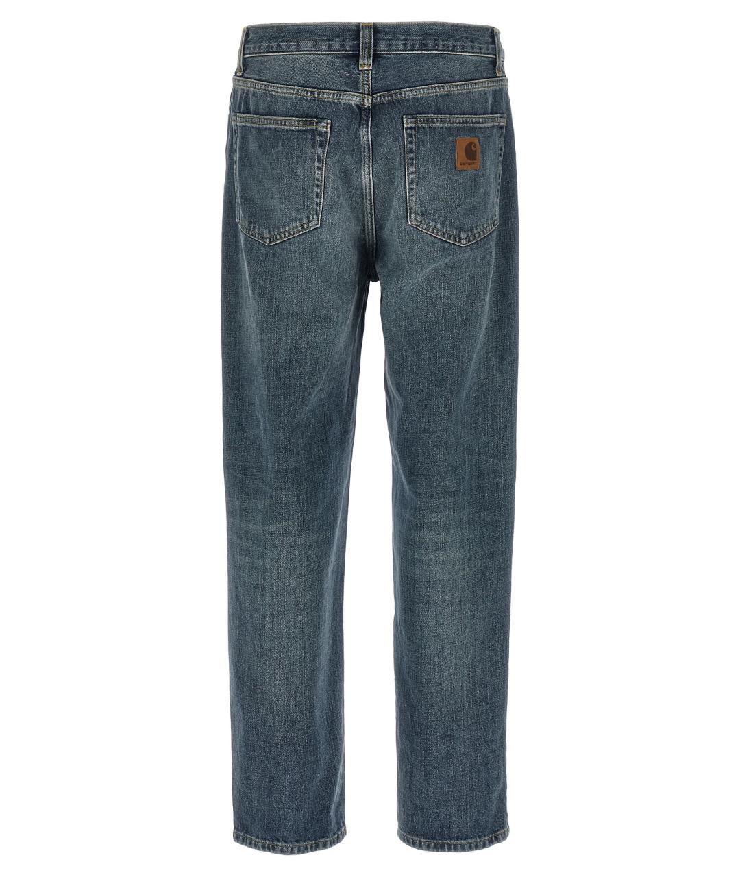 CARHARTT WIP Синие хлопковые прямые джинсы, фото 2