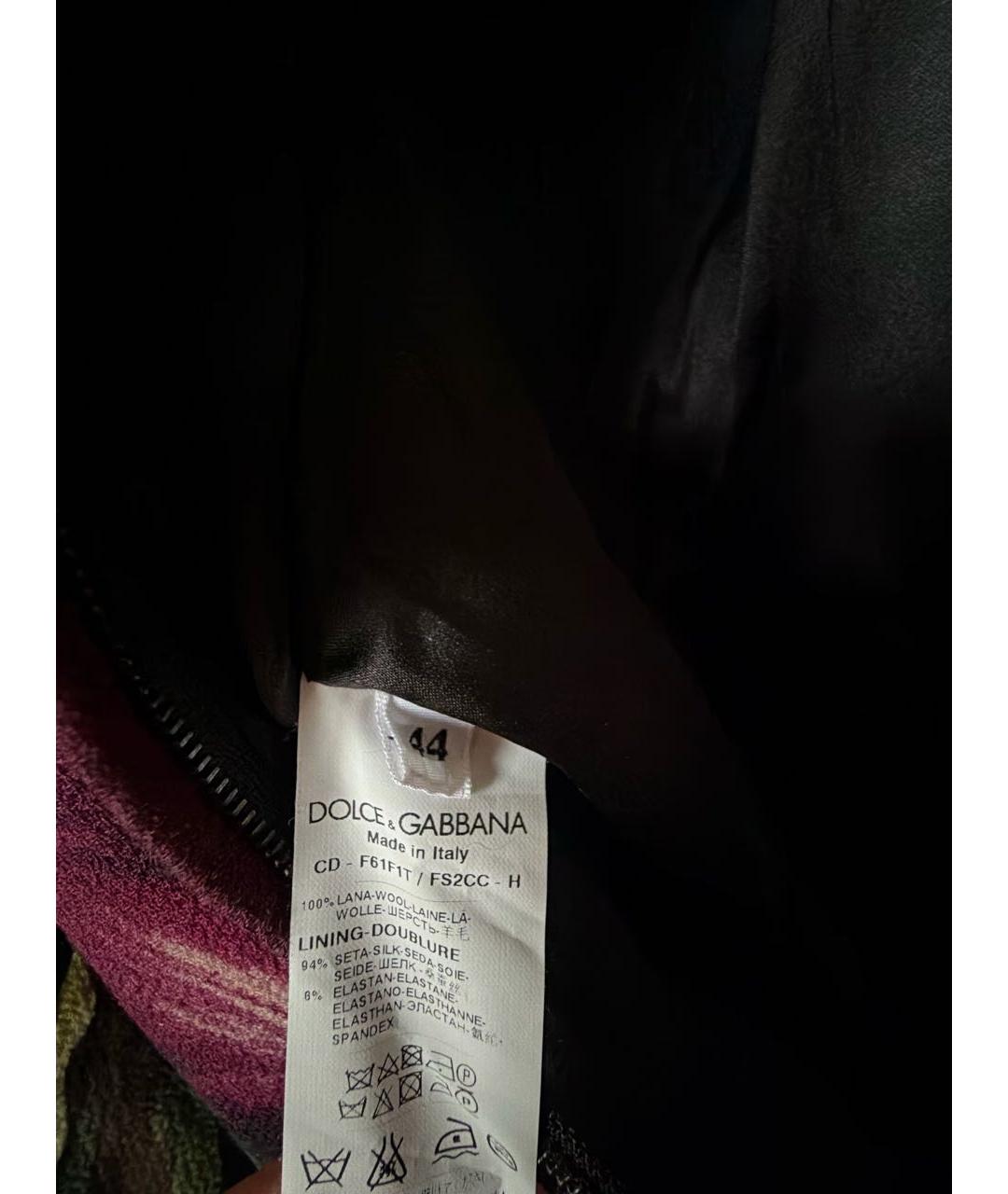 DOLCE&GABBANA Черное шелковое повседневное платье, фото 4