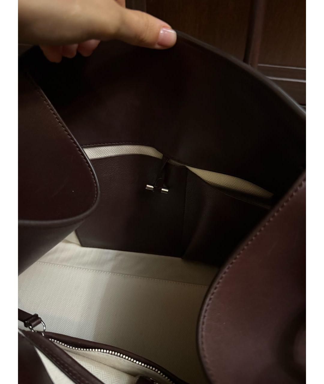 THE ROW Коричневая кожаная сумка тоут, фото 7