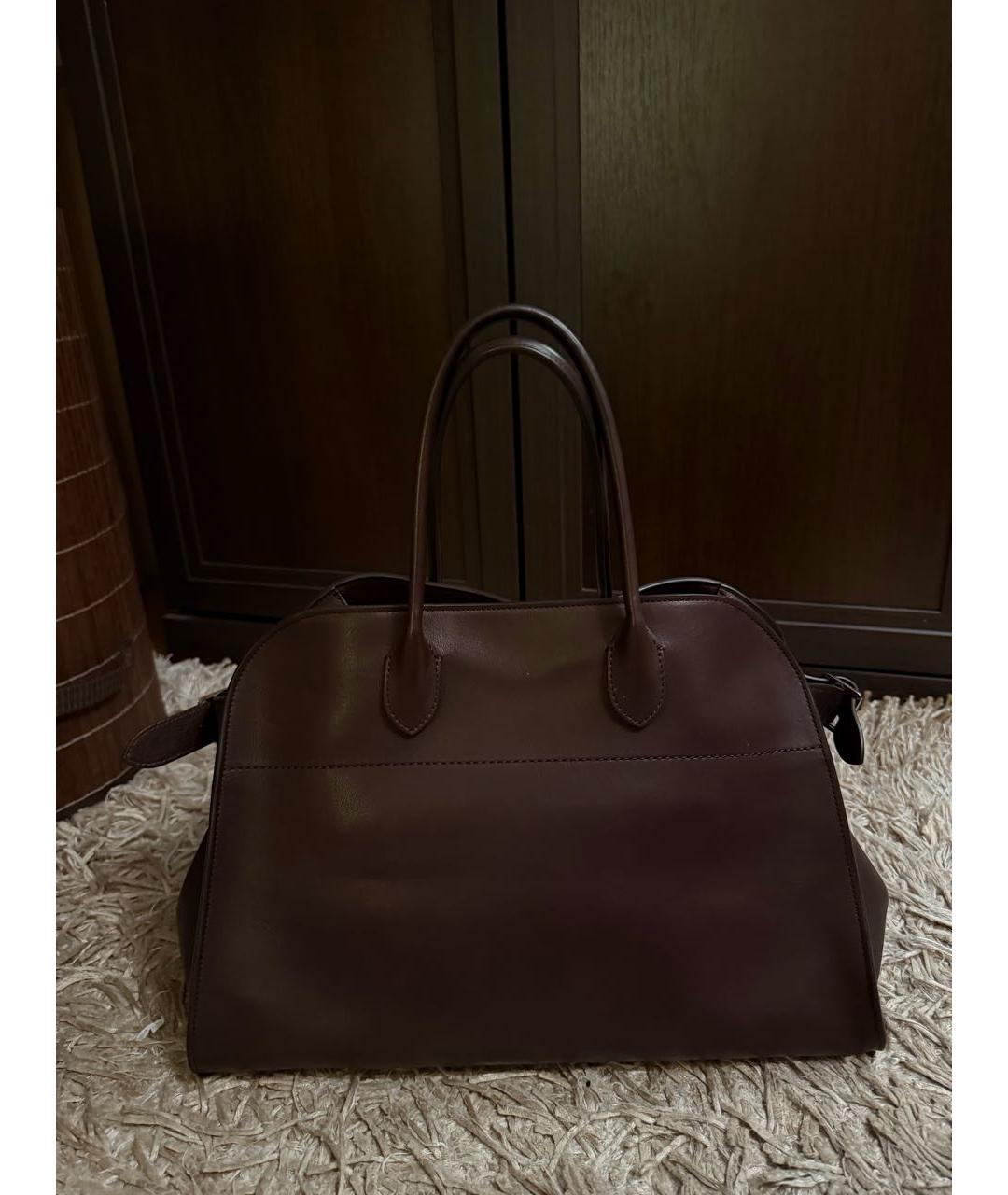 THE ROW Коричневая кожаная сумка тоут, фото 9