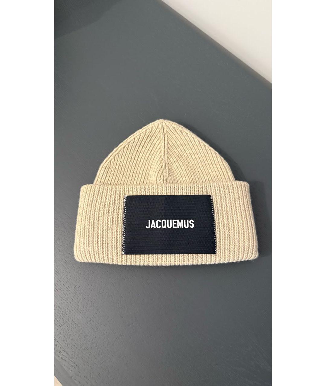 JACQUEMUS Бежевая шерстяная шапка, фото 6