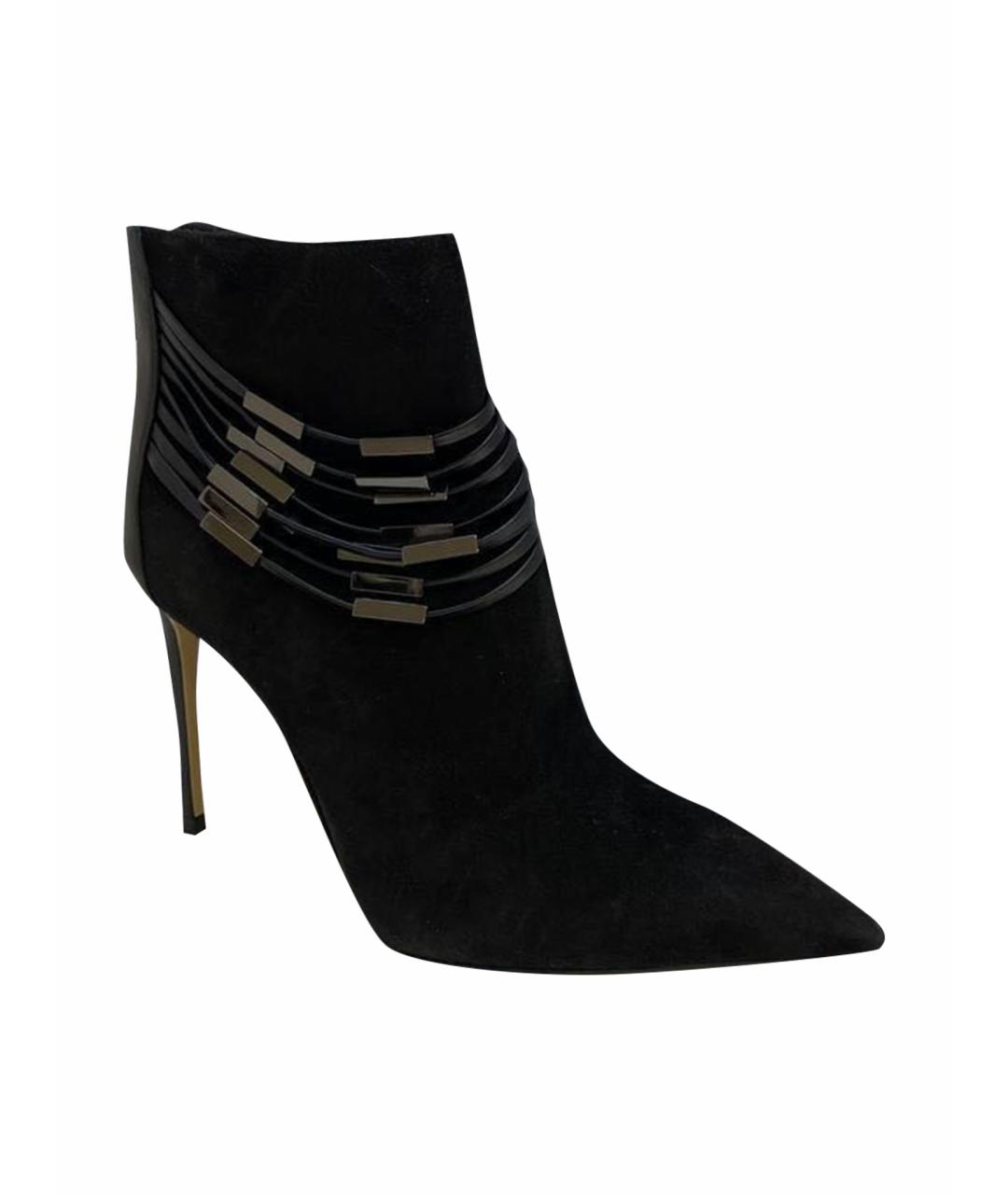 LE SILLA Черные замшевые ботинки, фото 1