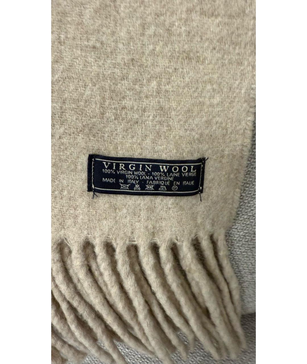 JACQUEMUS Бежевый шерстяной шарф, фото 5