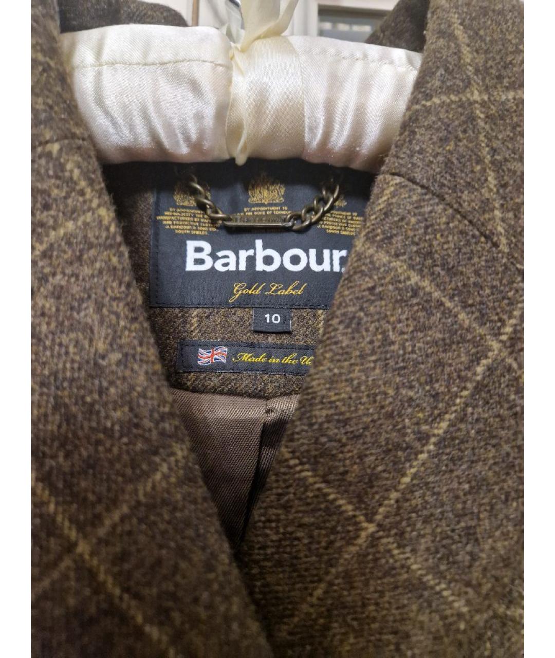 BARBOUR Коричневый шерстяной жакет/пиджак, фото 2