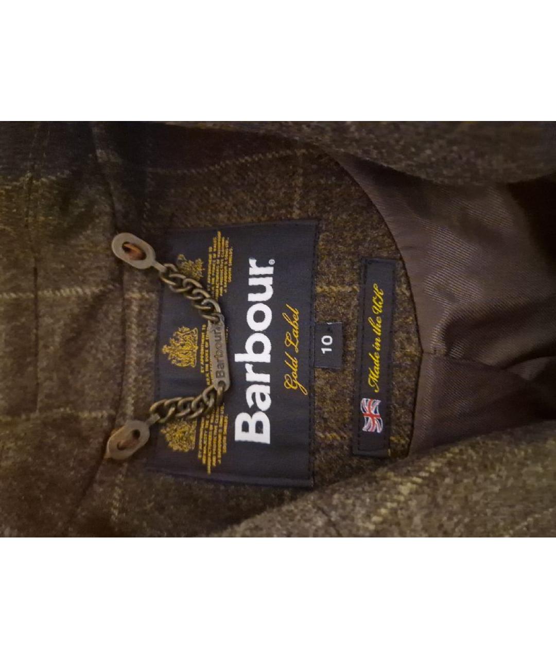 BARBOUR Коричневый шерстяной жакет/пиджак, фото 8