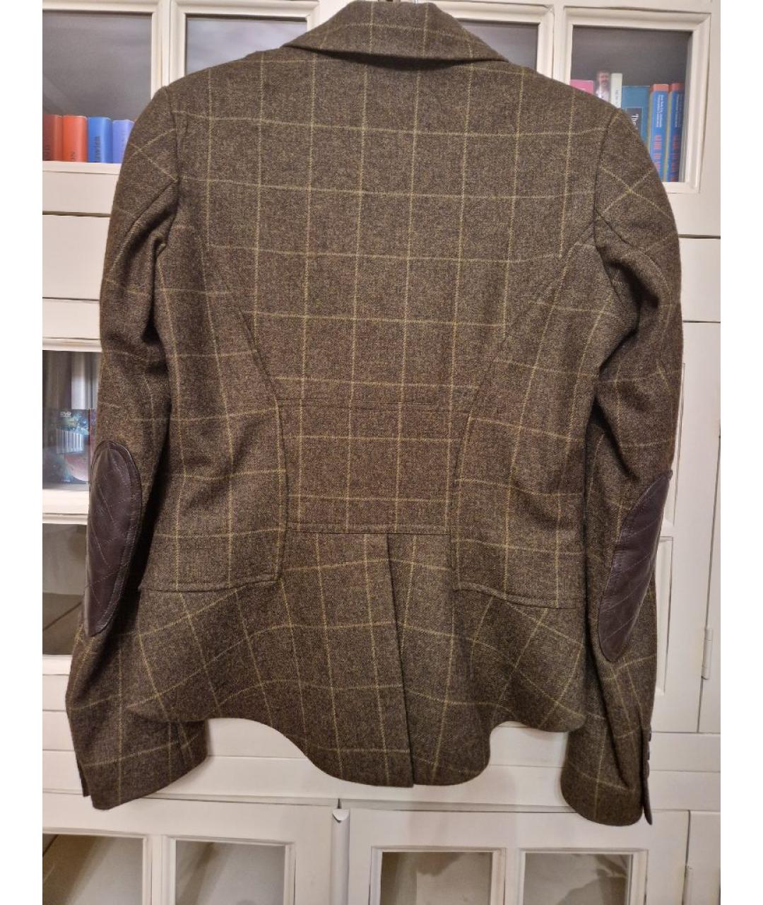 BARBOUR Коричневый шерстяной жакет/пиджак, фото 3