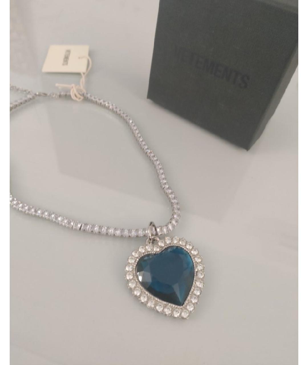 VETEMENTS Синее латунное колье, фото 4