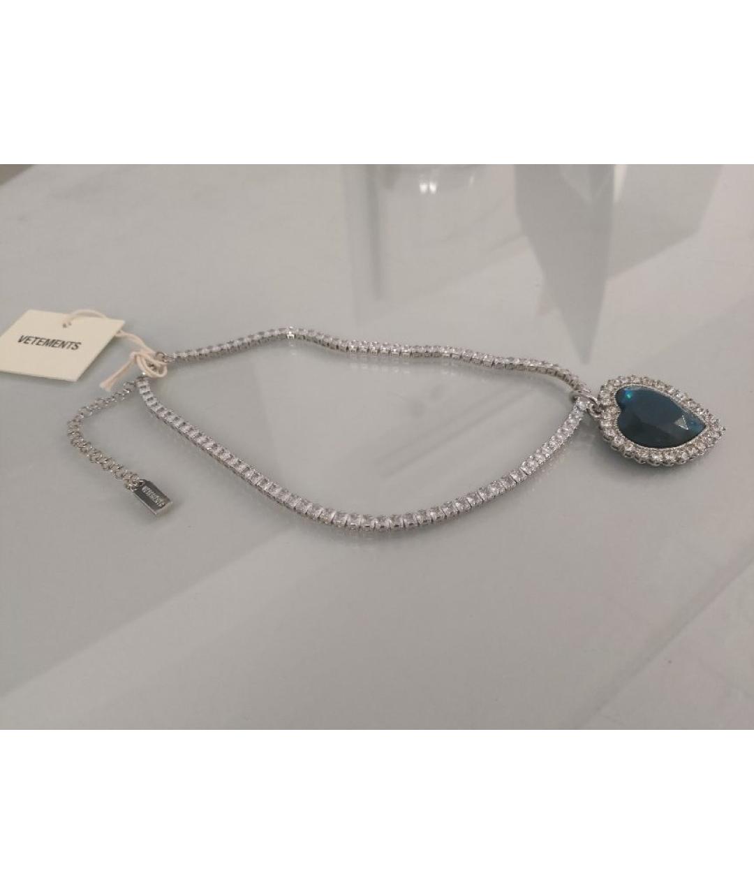 VETEMENTS Синее латунное колье, фото 2