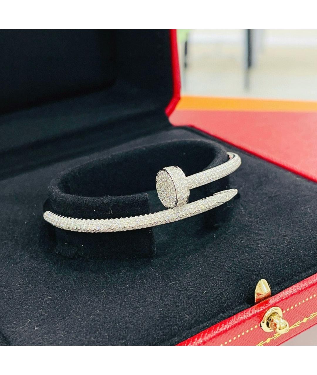 CARTIER Серебрянный браслет из белого золота, фото 3