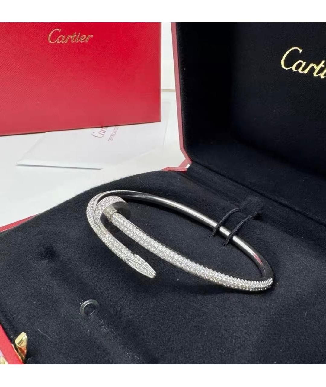 CARTIER Серебрянный браслет из белого золота, фото 4
