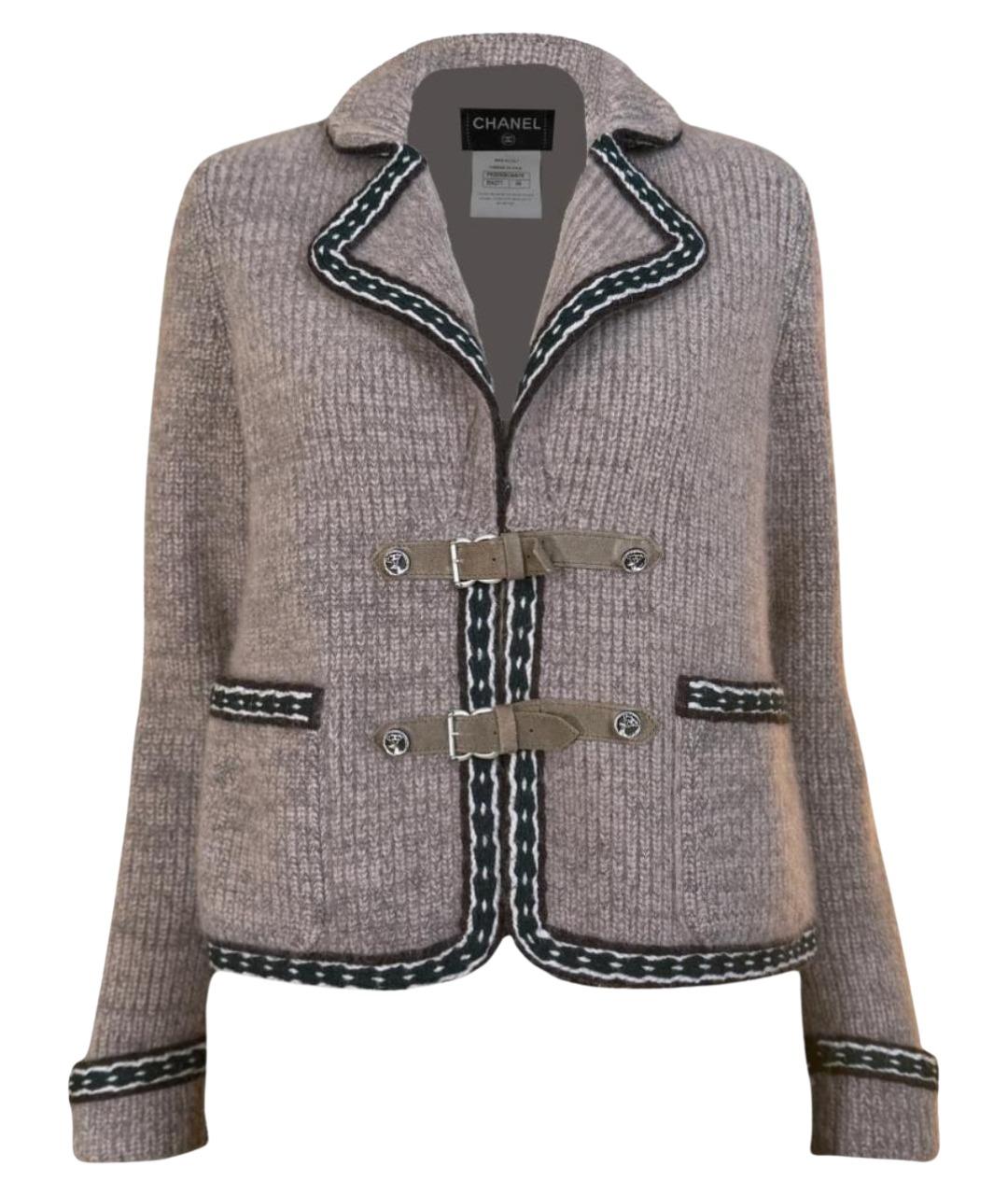 CHANEL Бежевый кашемировый кардиган, фото 1