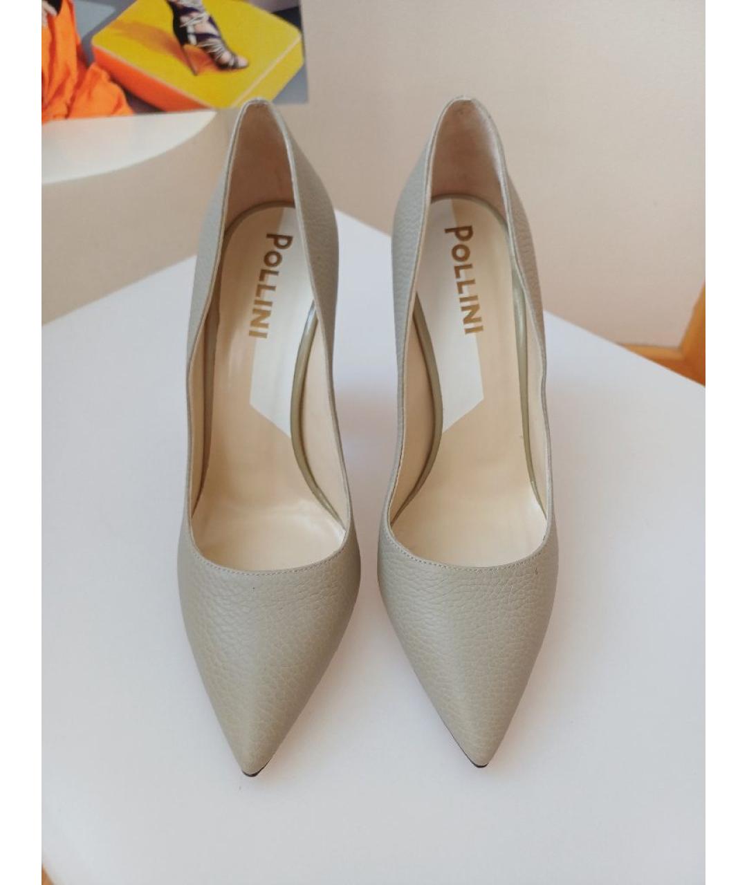 POLLINI Серые кожаные туфли, фото 6