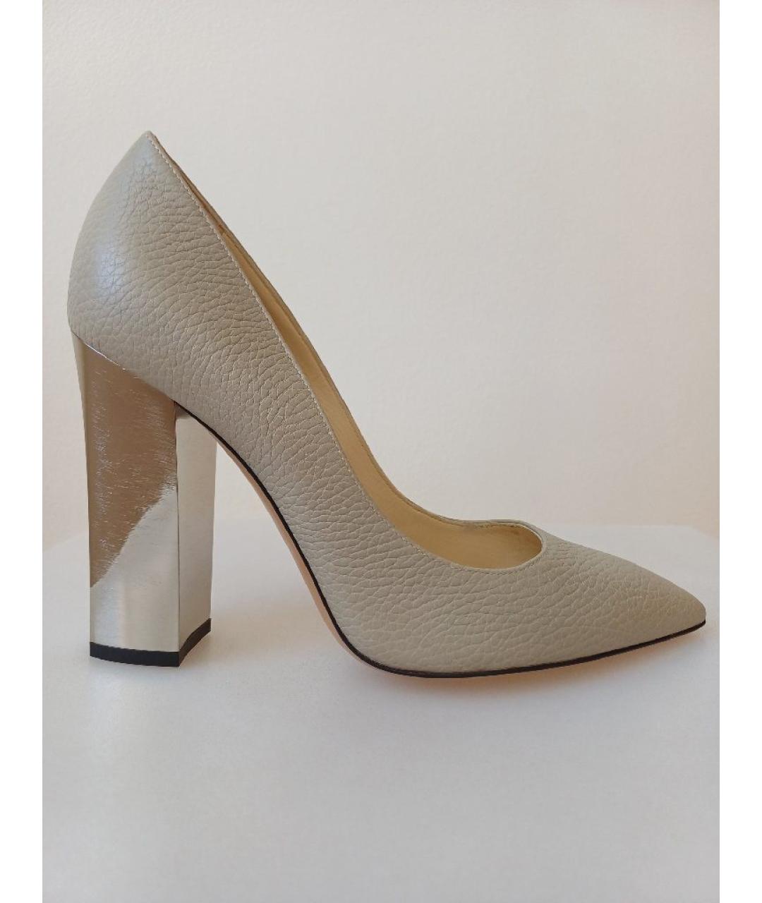 POLLINI Серые кожаные туфли, фото 9