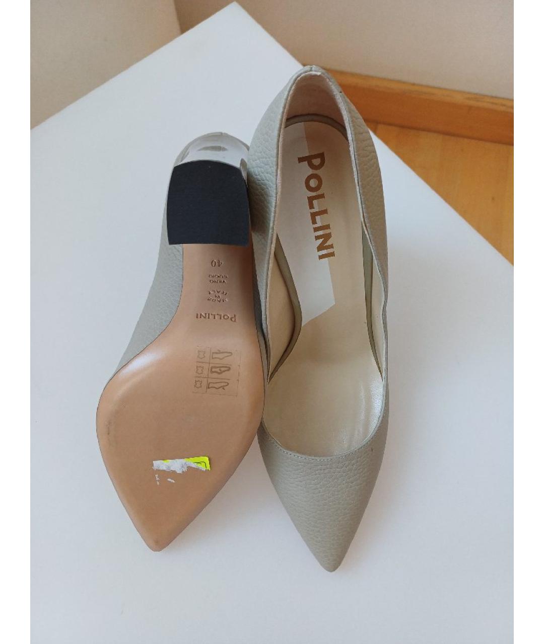 POLLINI Серые кожаные туфли, фото 8