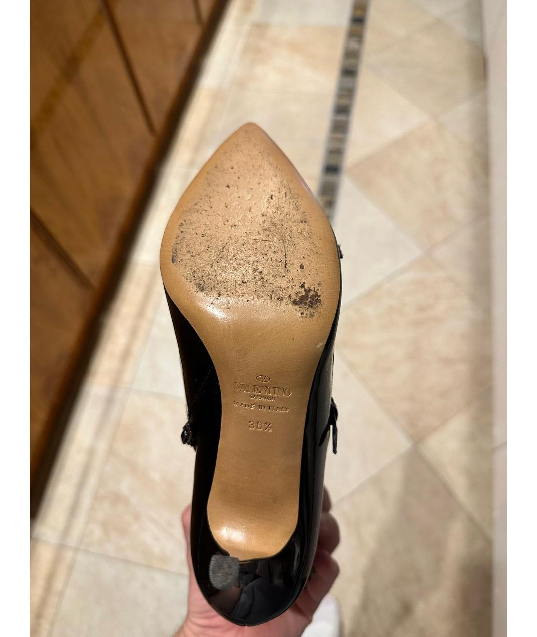 VALENTINO Черные ботильоны из лакированной кожи, фото 7