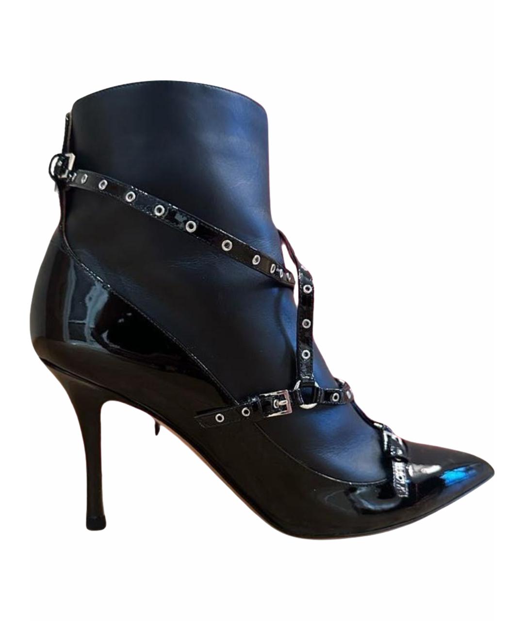 VALENTINO Черные ботильоны из лакированной кожи, фото 1