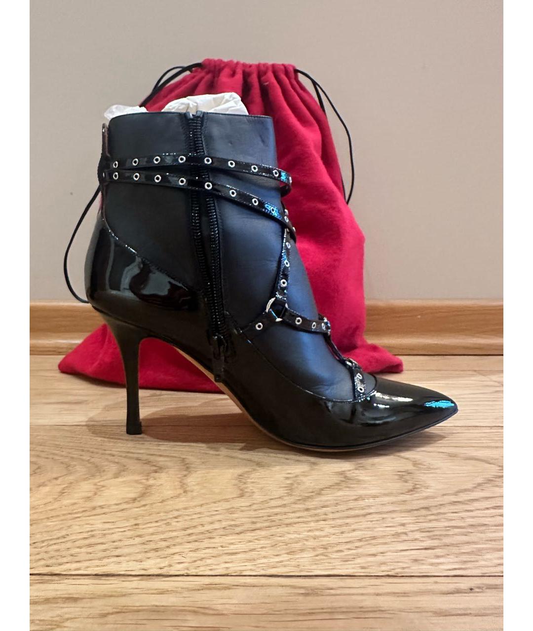 VALENTINO Черные ботильоны из лакированной кожи, фото 6