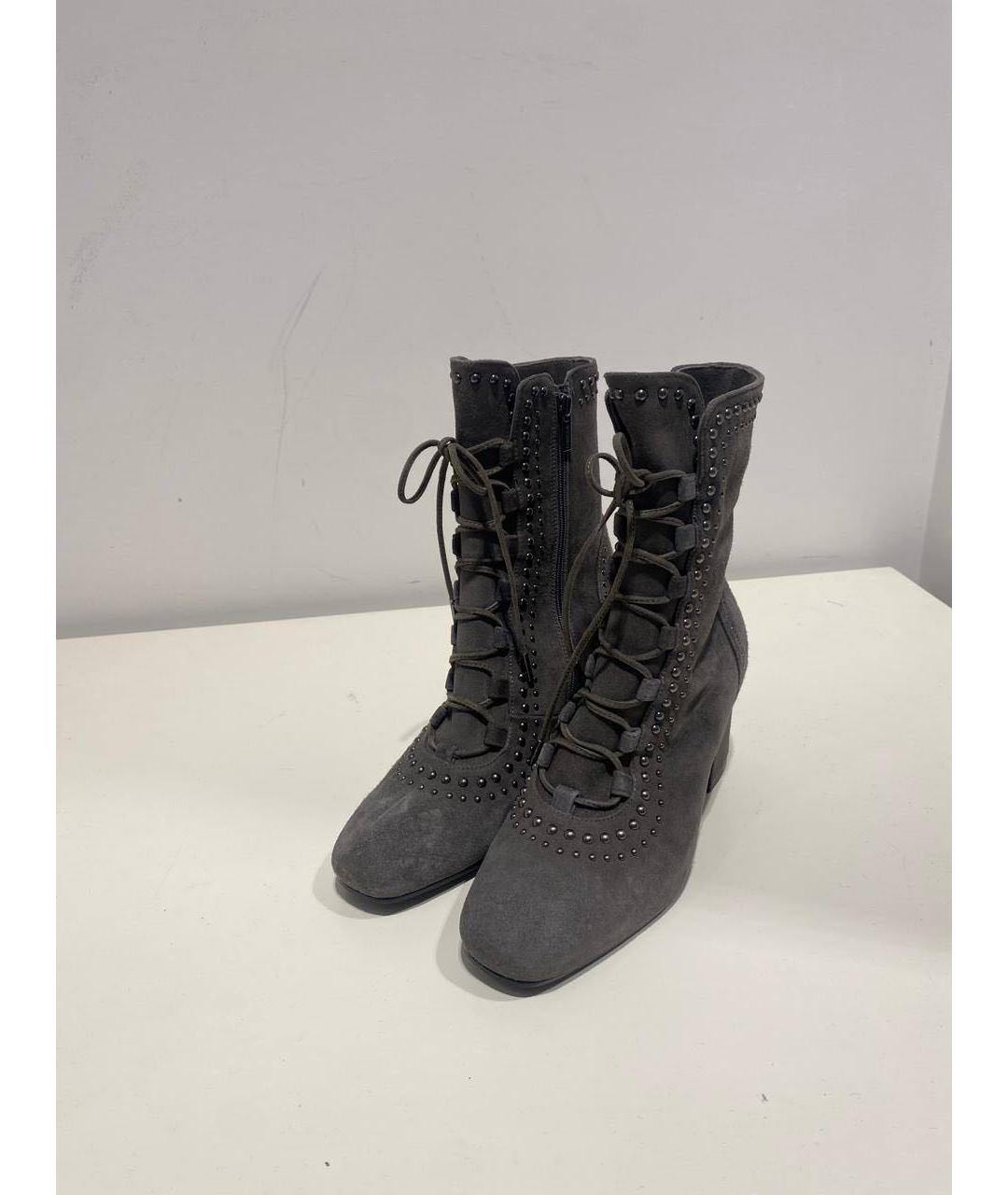 LE SILLA Серые замшевые ботинки, фото 2