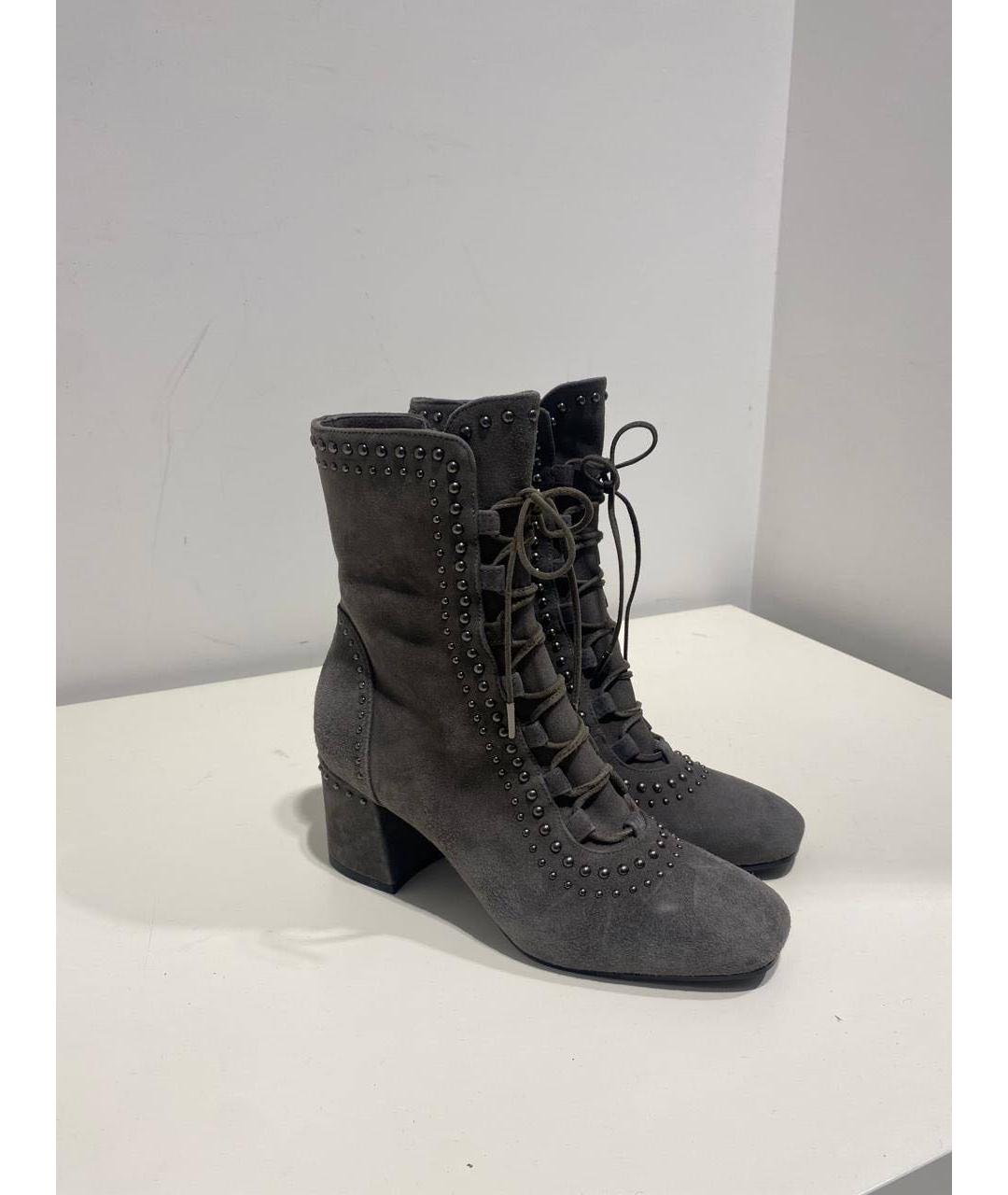 LE SILLA Серые замшевые ботинки, фото 4