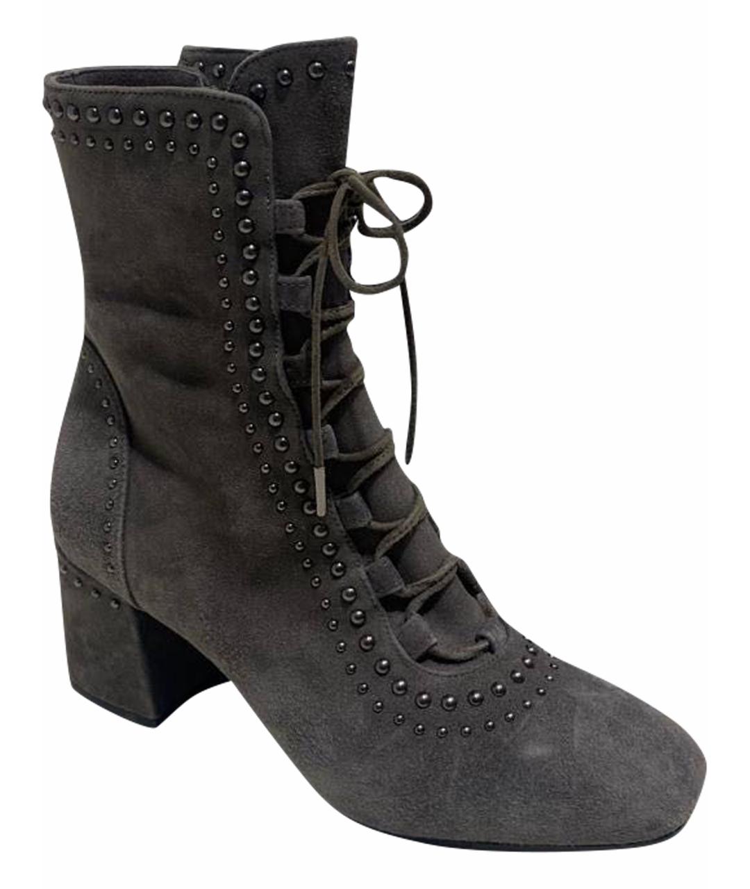 LE SILLA Серые замшевые ботинки, фото 1