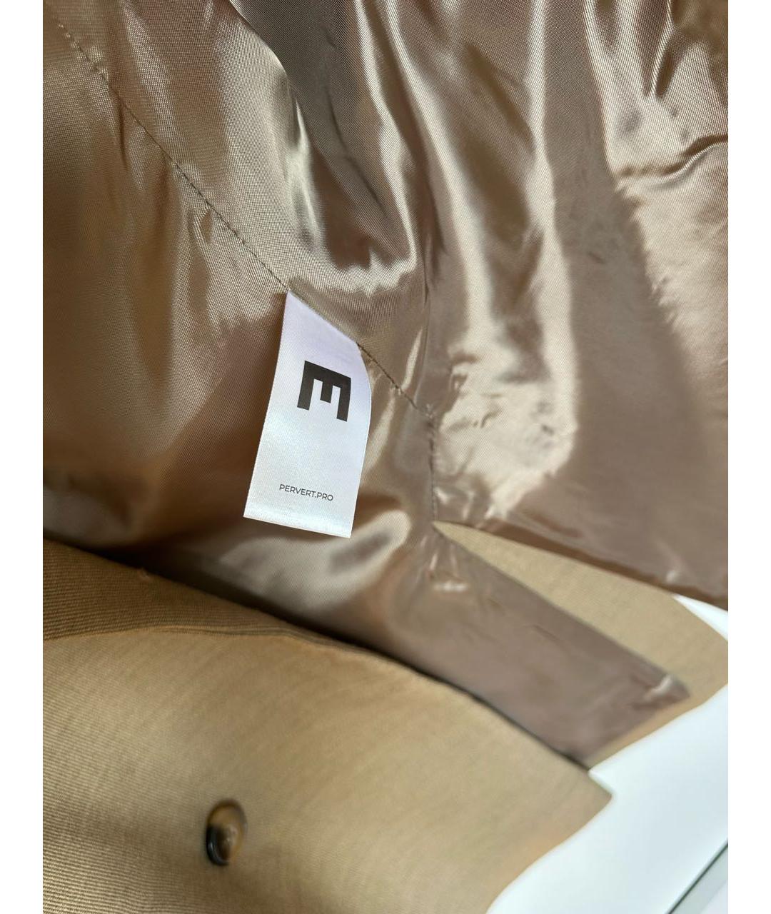 PERVERT Бежевый шерстяной жакет/пиджак, фото 5