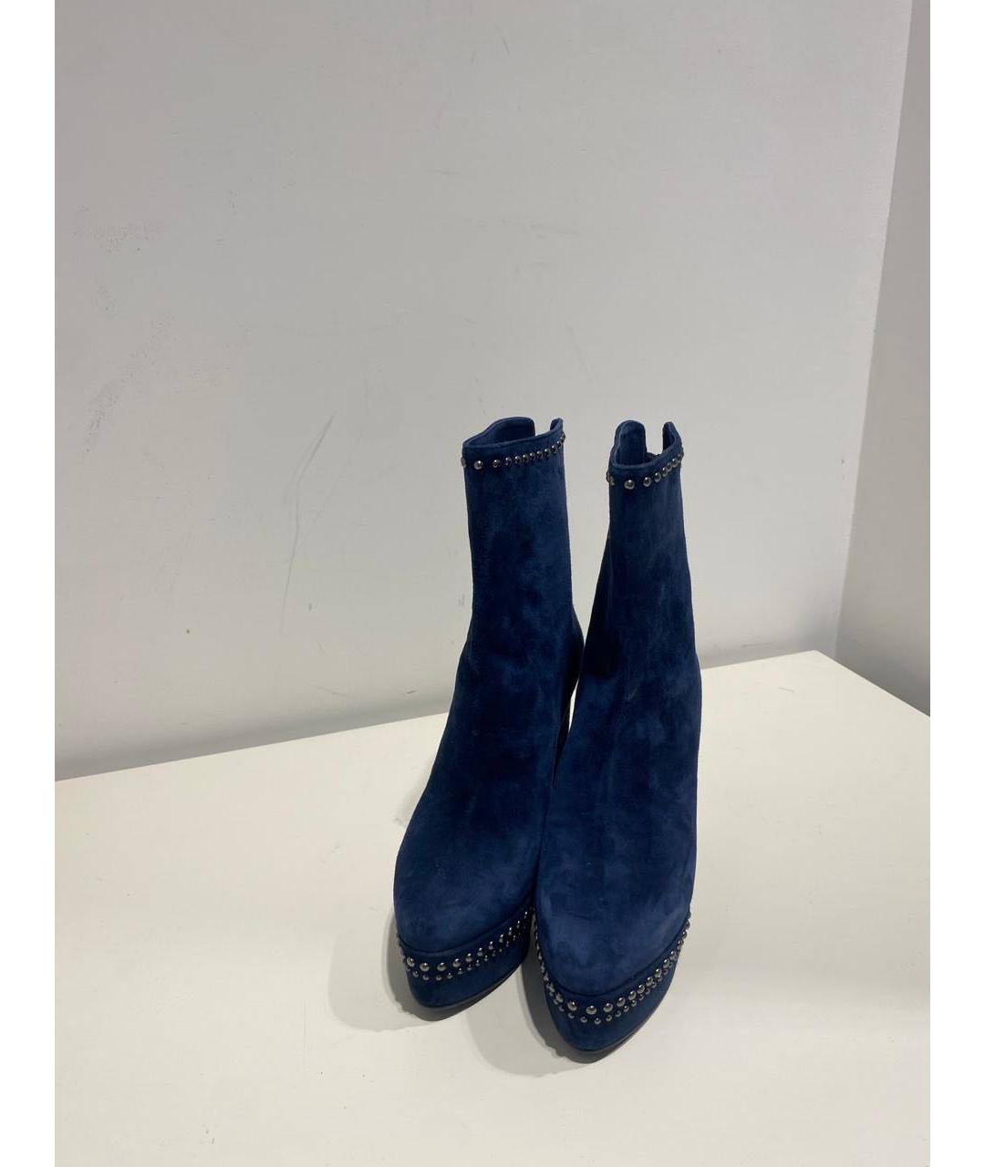 LE SILLA Темно-синие замшевые ботинки, фото 2
