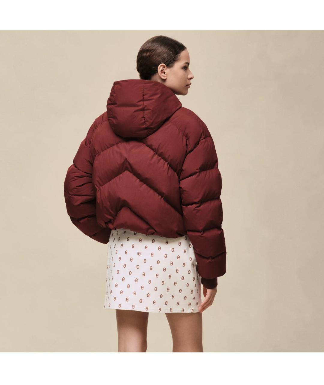 HERMES Бордовый пуховик, фото 2
