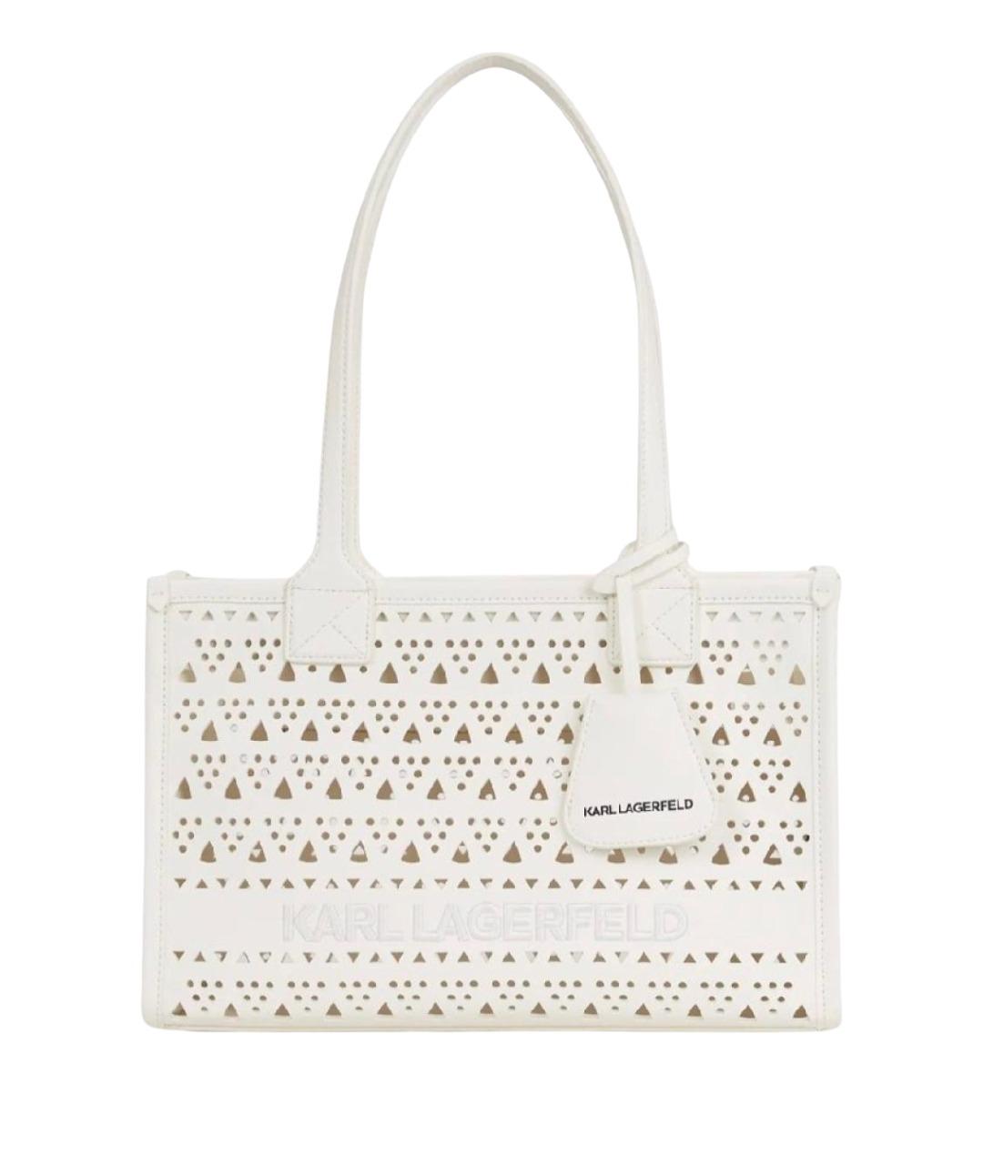 KARL LAGERFELD Белая сумка с короткими ручками, фото 1
