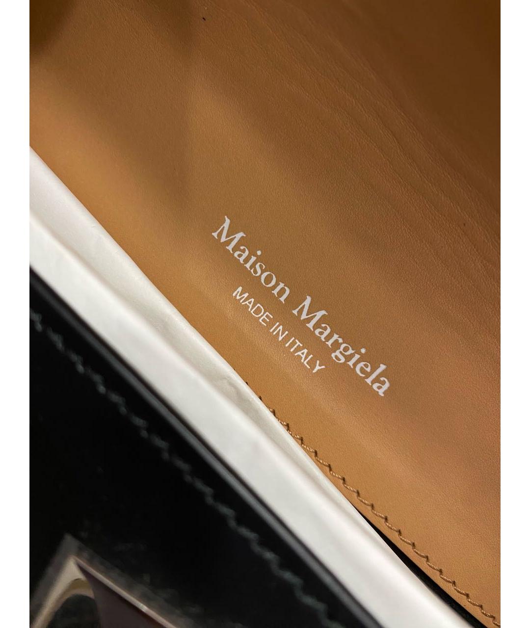 MAISON MARGIELA Черная кожаная сумка на плечо, фото 6