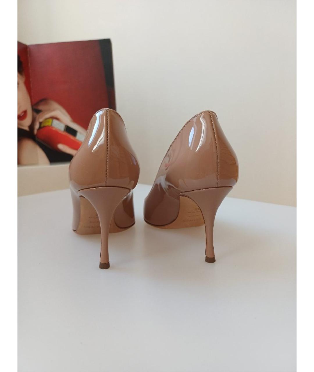 SERGIO ROSSI Коричневые туфли из лакированной кожи, фото 8