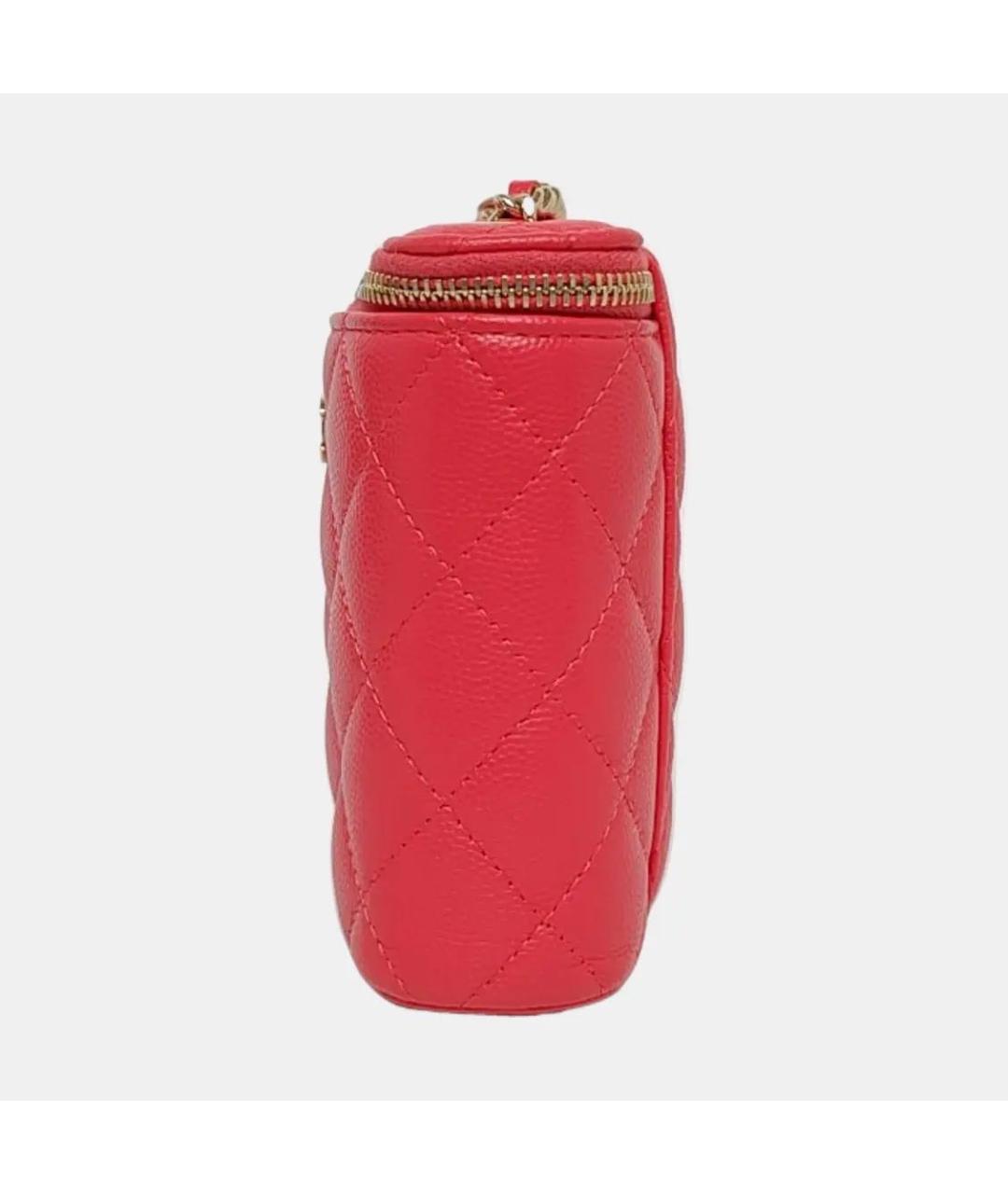 CHANEL Красная кожаная сумка через плечо, фото 2