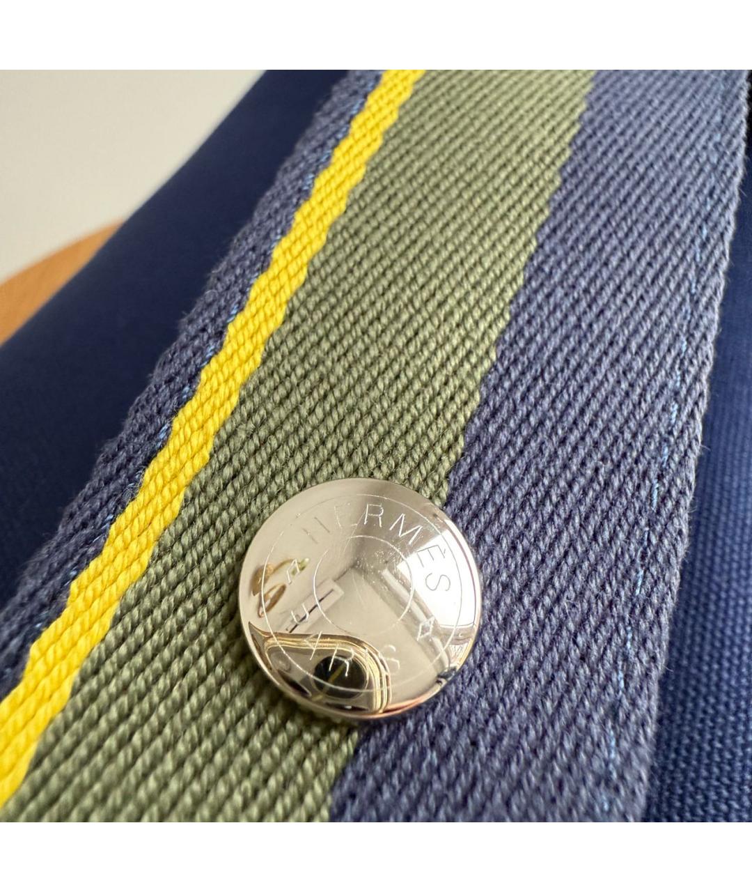 HERMES Синяя тканевая косметичка, фото 5