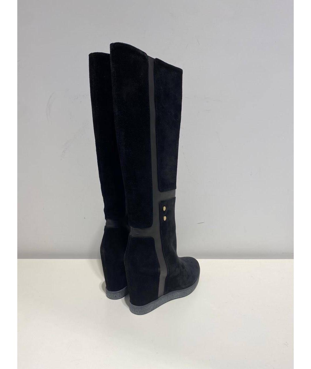 LE SILLA Черные замшевые сапоги, фото 3