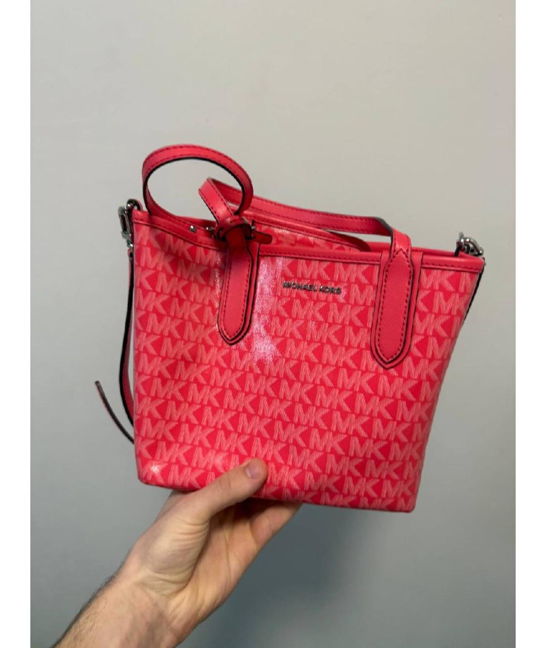 MICHAEL KORS Розовая сумка тоут, фото 5