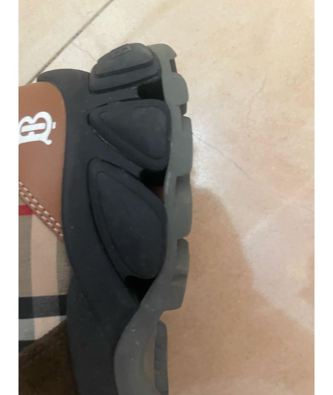 BURBERRY Коричневые кожаные ботинки, фото 6