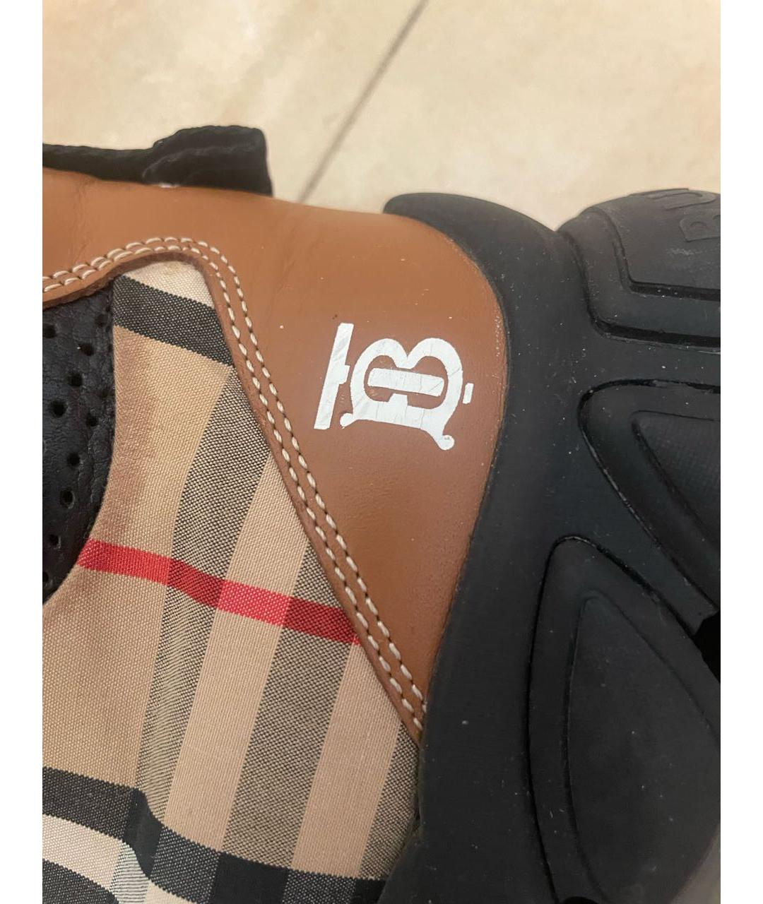 BURBERRY Коричневые кожаные ботинки, фото 5