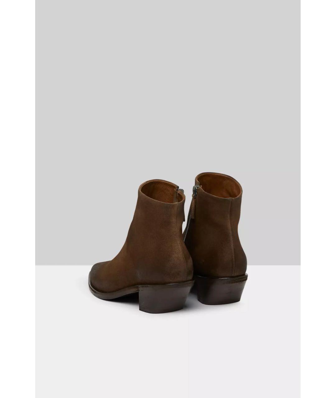 MARSELL Коричневые нубуковые полусапоги, фото 3