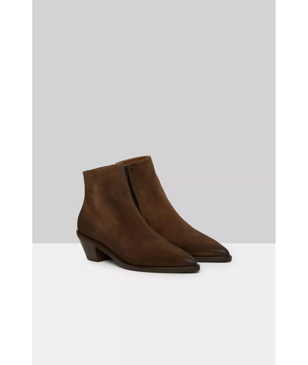 MARSELL Коричневые нубуковые полусапоги, фото 4