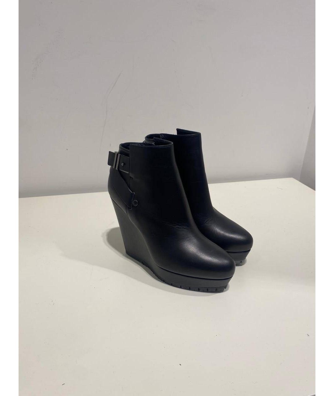 LE SILLA Черные кожаные ботильоны, фото 2