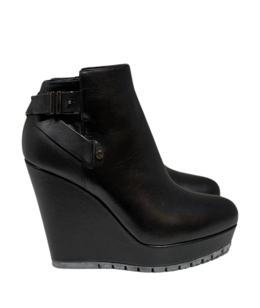 LE SILLA Черные кожаные ботильоны, фото 1