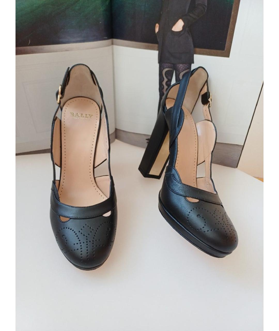 BALLY Черные кожаные туфли, фото 4