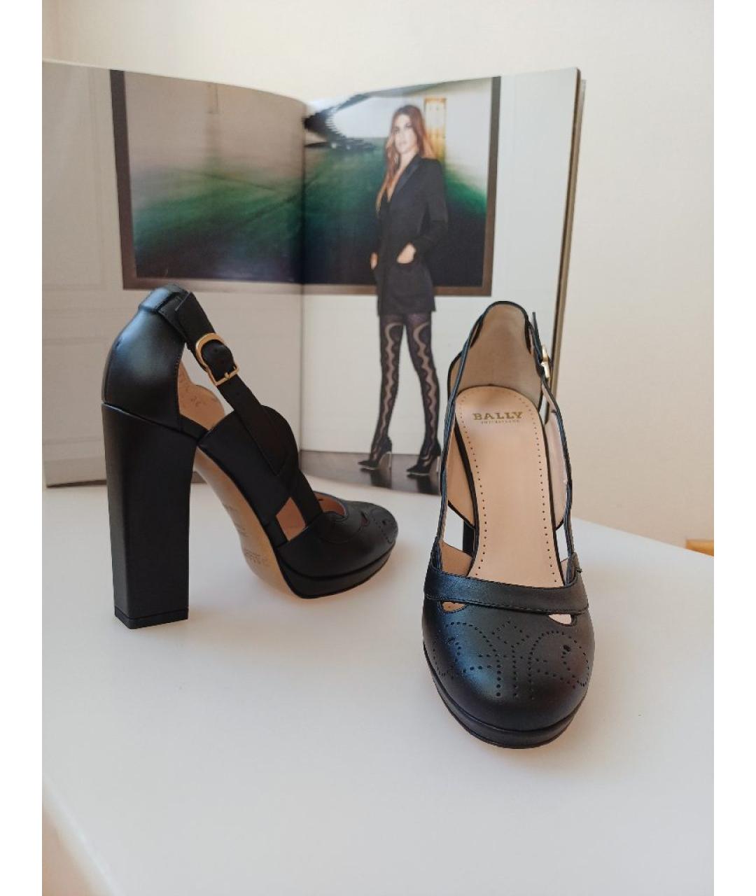 BALLY Черные кожаные туфли, фото 5