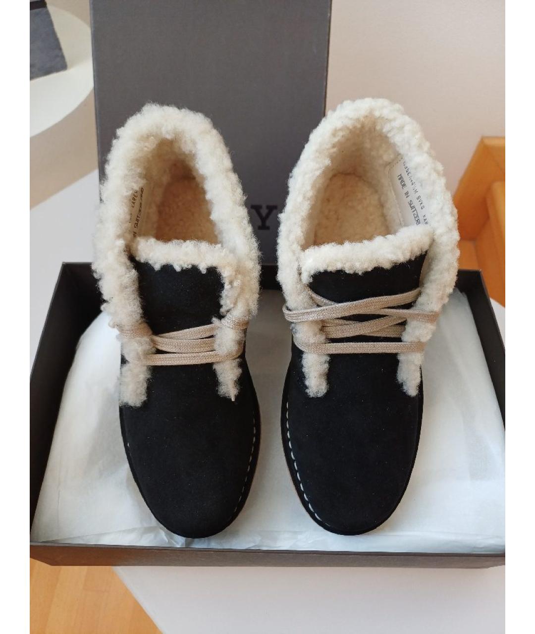 BALLY Черные замшевые ботинки, фото 5