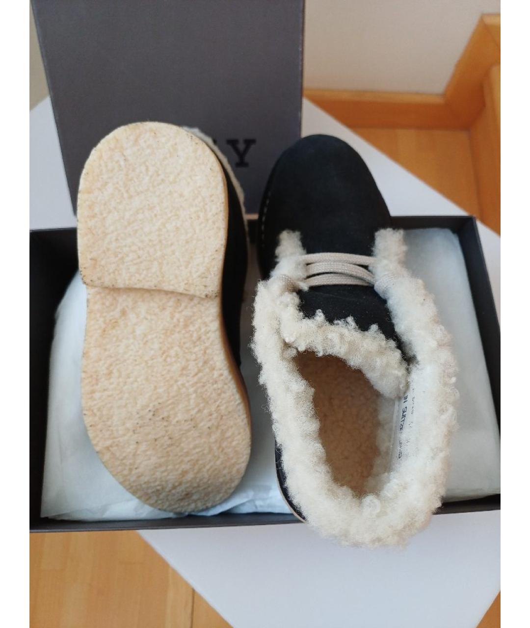 BALLY Черные замшевые ботинки, фото 7