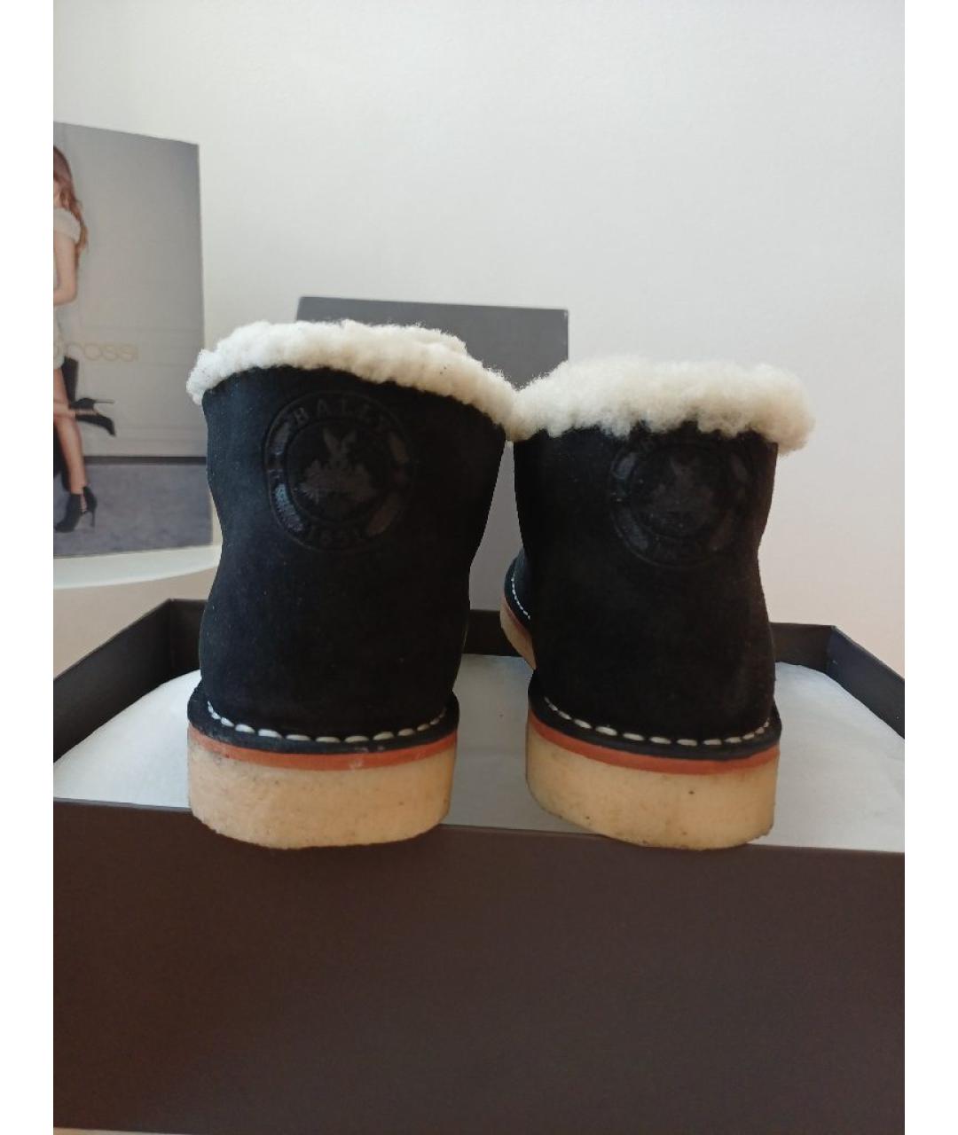 BALLY Черные замшевые ботинки, фото 6