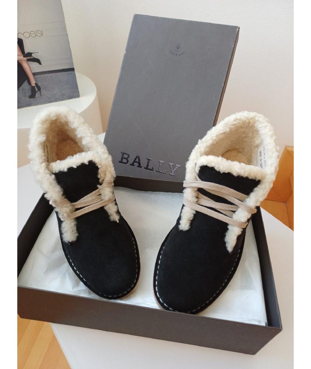 BALLY Черные замшевые ботинки, фото 2